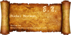 Budai Norman névjegykártya